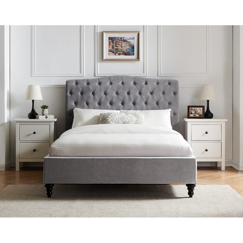 LL Rosa Light Grey 5ft Bed Frame